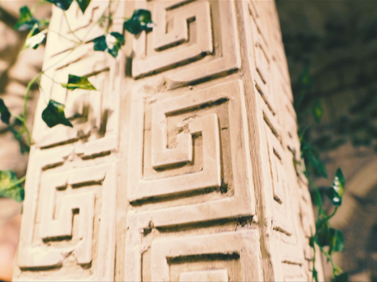 a close up of a tall building